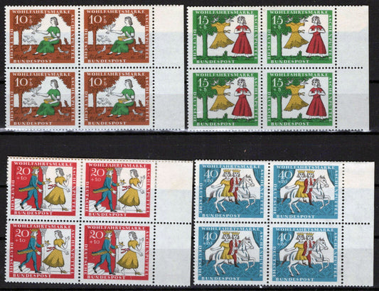 ZAYIX Germany B408-B411 MNH Block Semi-Postal Fairy Tales Cinderella 042523SM40