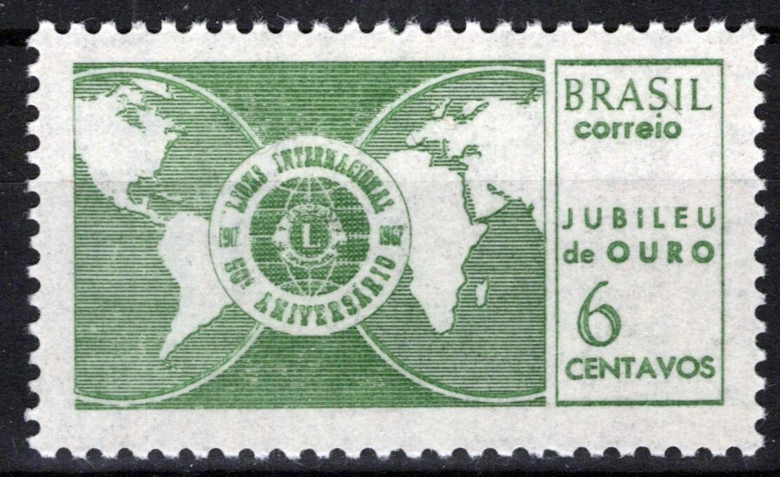 Brazil 1047 MNH Lions Emblem Globes ZAYIX 062723S114M