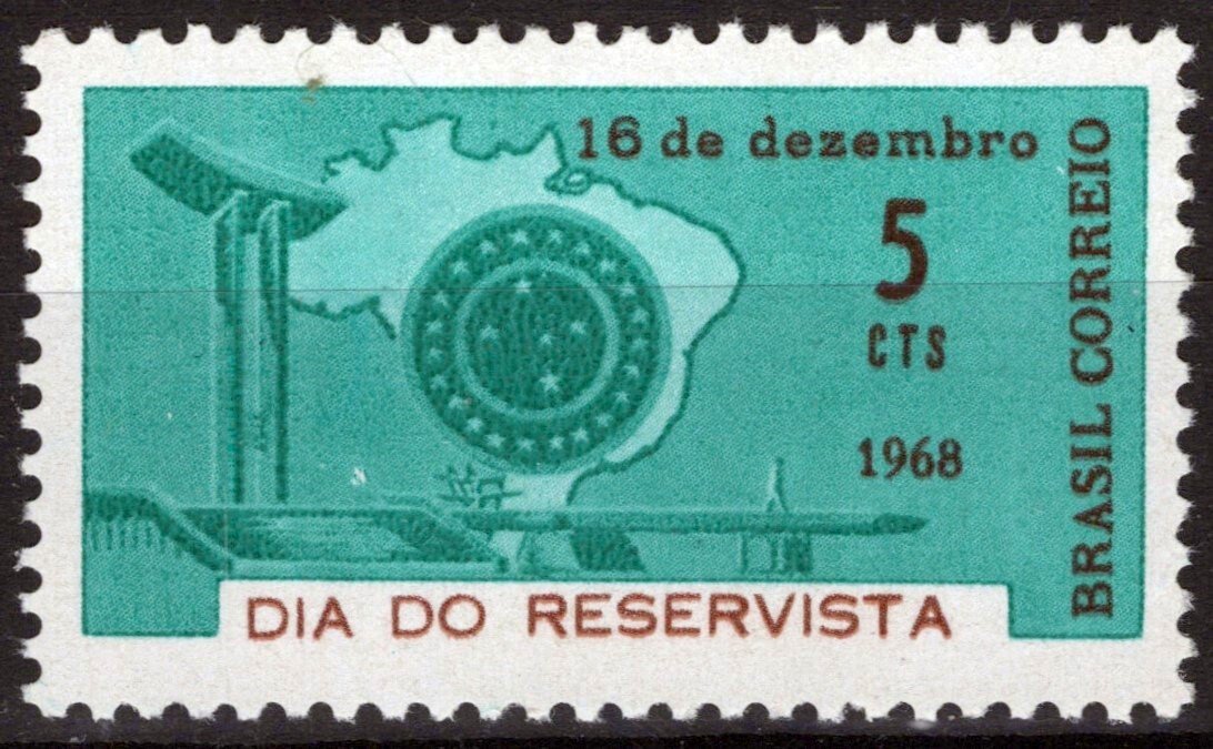 Brazil 1113 MNH Maps War Memorial Reservists' Emblem ZAYIX 062723S123M