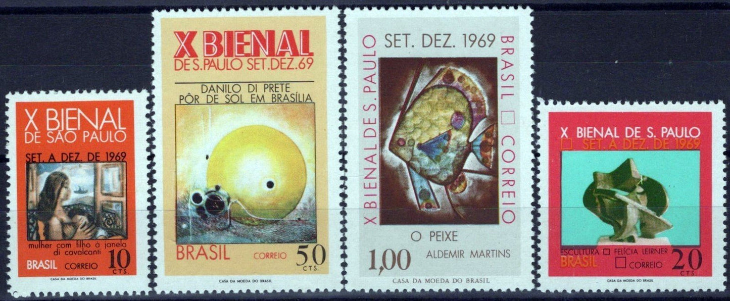 Brazil 1125-1128 MNH Art Exhibition Sculptures Paintings ZAYIX 062723S124M