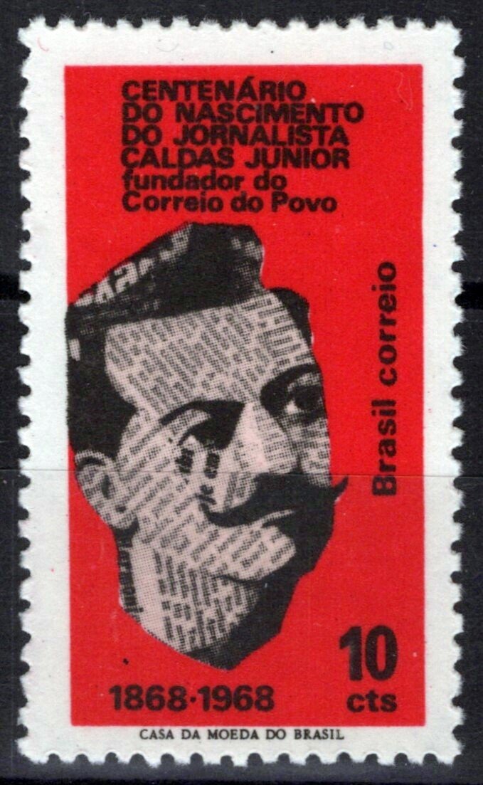 Brazil 1112 MNH NG As Issued Francisco Caldas Jr. Journalist ZAYIX 062723S122M