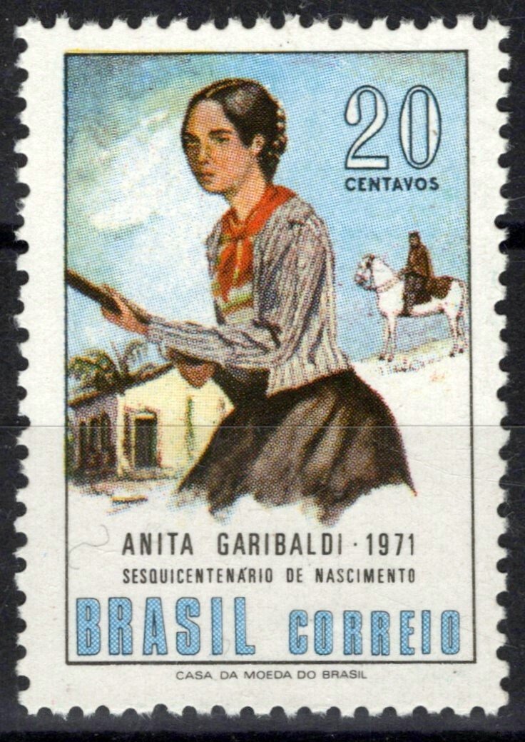 Brazil 1194 MNH NG As Issued Anita Garibaldi Heroine ZAYIX 062723S145M