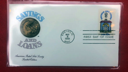 1981 US House of Farnam FDC #1911 Banking Savings and Loan ZAYIX 010622SM83