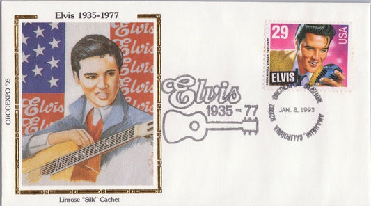 US 2721 FDC Elvis Presley Colorano "Silk" cachet ORCOEXPO '93 Anaheim ZAYIX 060722SM46
