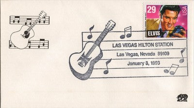 US 2721 FDC Elvis Guitar Cachet Las Vegas Hilton Station cancel ZAYIX 060722SM44