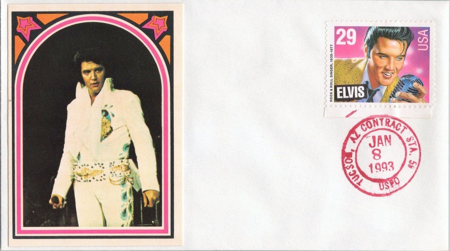 US 2721 FDC Elvis, Bubble Gum Card cachet Viva Las Vegas ZAYIX STAMPS