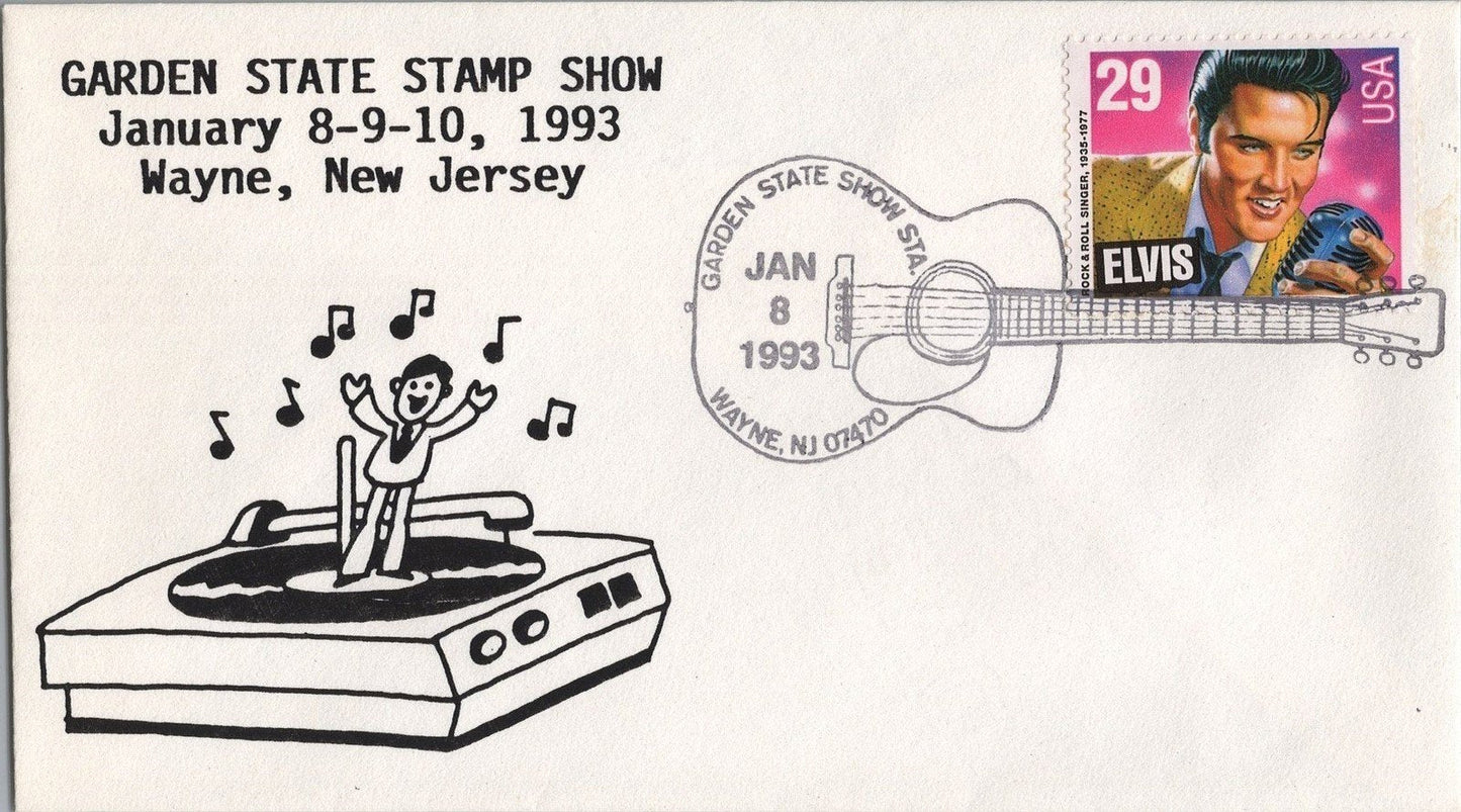 US 2721 FDC Elvis Presley Garden State Stamp Show Phonograph Cachet ZAYIX STAMPS