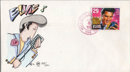 US 2721 FDC Elvis Presley Wilson Cachet Limited Edition ZAYIX 060722SM79