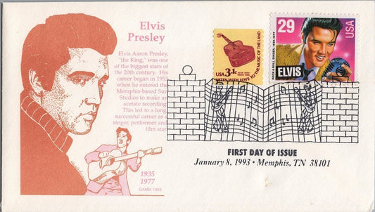 US 2721 FDC Elvis Presley GAMM cachet wit 3.1c Guitar cancel ZAYIX 060722SM81
