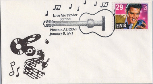 US 2721 FDC Elvis records cachet - Love Me Tender Sta Phoenix ZAYIX 060722SM84