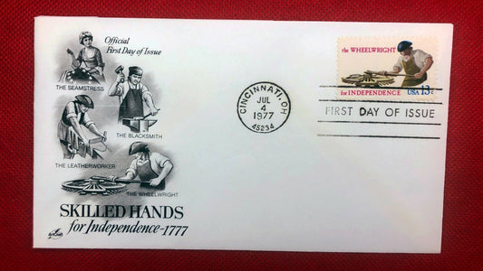 1977 Art Craft FDC US 1719 Skilled Hands for Independence Wheelwright ZAYIX 010522SM109