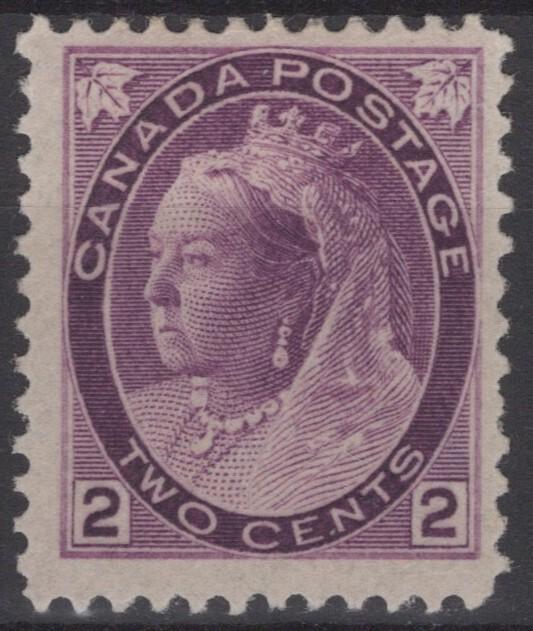 Canada 76 MH 2c purple Royalty Queen Victoria FVF CV $80 ZAYIX 121022S120