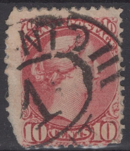 Canada 40 Used 10c dull rose lil Royalty Queen Victoria CV $120 ZAYIX 121022S109