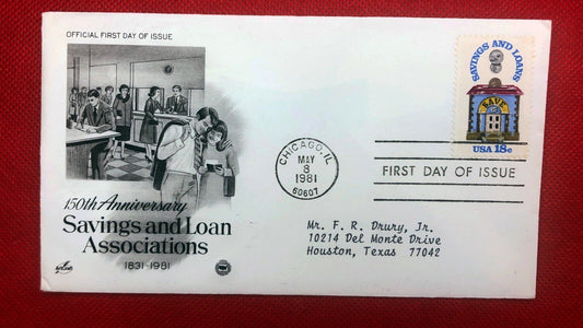 1981 US 1911 Art Craft FDC Banking Savings and Loan Associations ZAYIX 010522SM160M