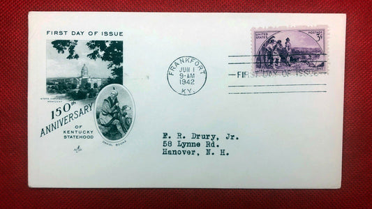 1942 Art Craft FDC US 904 Kentucky Statehood Anniversary ZAYIX 010522SM117