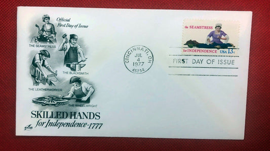 1977 Art Craft FDC US 1717 Skilled Hands for Independence Seamstress ZAYIX 010522SM112