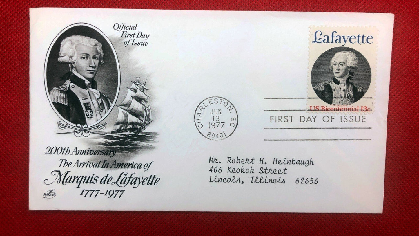 1977 US 1716 Art Craft FDC American Revolution ships Lafayette ZAYIX 010522SM205