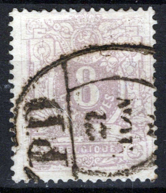 Belgium 31 Used F 8c Lilac Coat of Arms Zayix Stamps 0325S0226