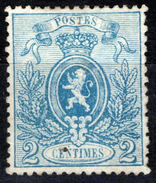 Belgium 25 Used XF Jumbo Margins, Perf 14.5x14, 2c blue Zayix Stamps 0325S0230