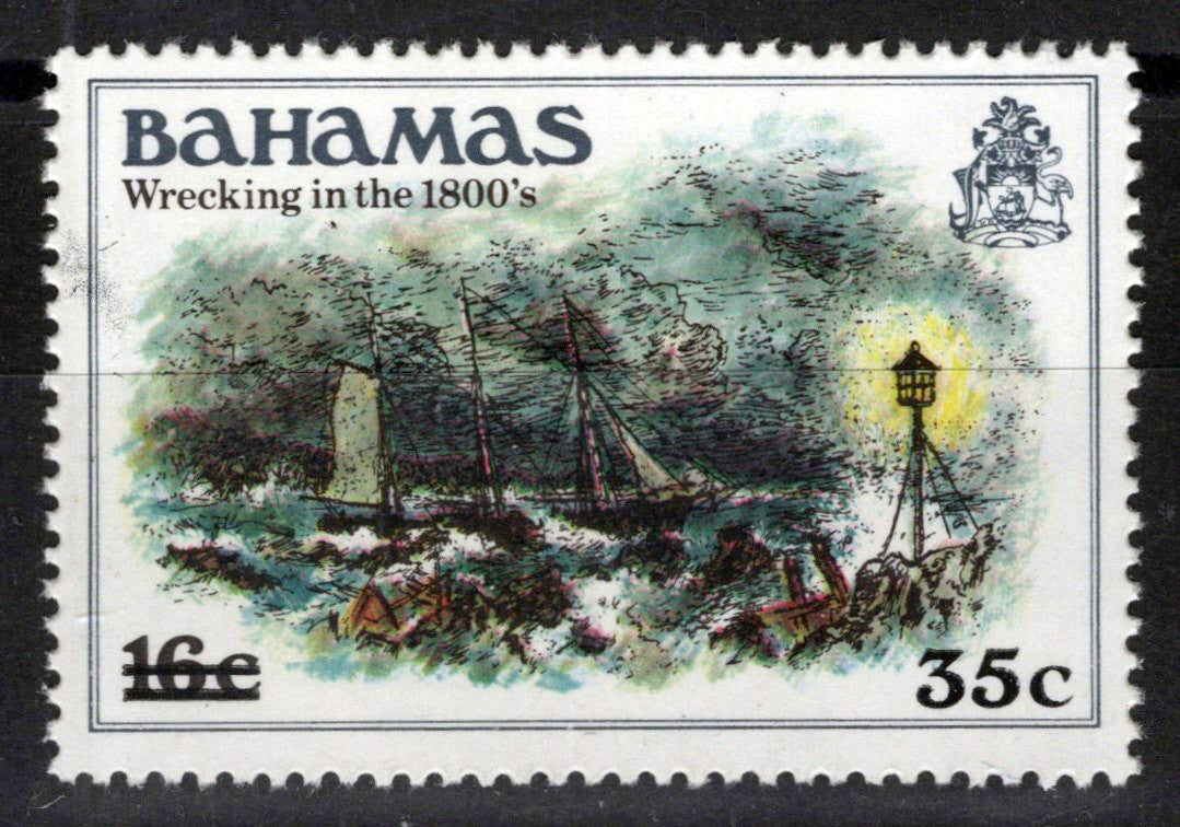 Bahamas 534 MNH 35c on 16c Shipwreck ZAYIX 0325S0231M