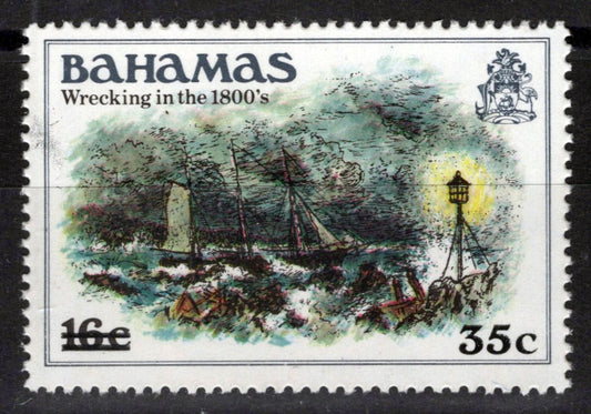 Bahamas 534 MNH 35c on 16c Shipwreck ZAYIX 0325S0231M
