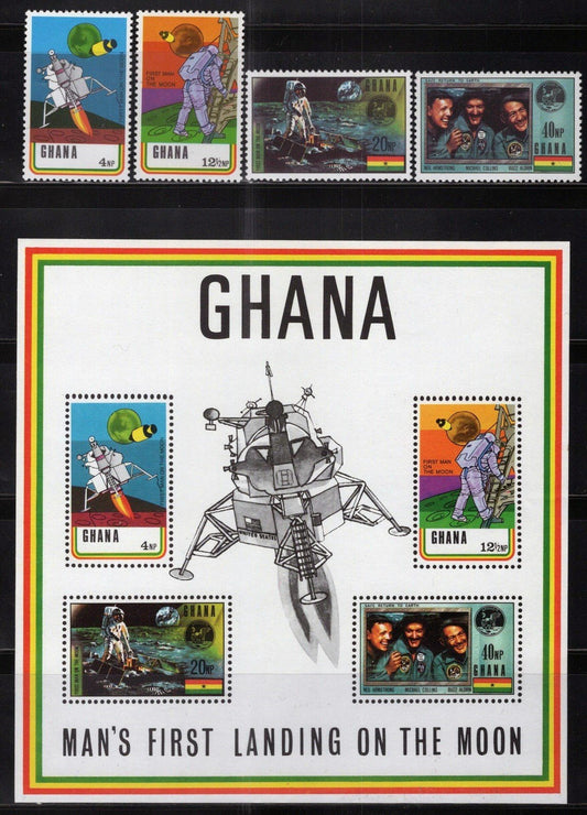 Ghana 389a MNH Space Lunar Landing Astronauts set+2 SS 2 photos 121722SL7 ZAYIX 121722SL07