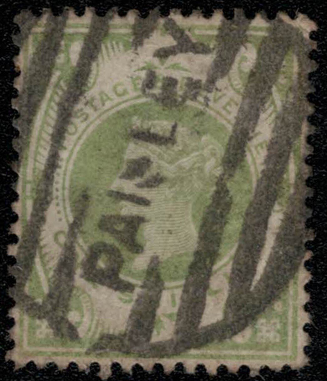 Great Britain 122 used 1887 1sh green, Victoria - Paisley PM ZAYIX 031922S16