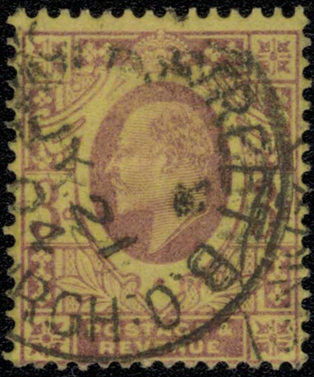 Great Britain 132 used 1902 3p dull purple on org yel Edward VII ZAYIX 031922S20