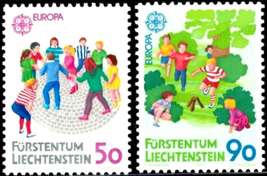 ZAYIX Liechtenstein 901-902 MNH Children's Games - Europa CEPT 031622-S85