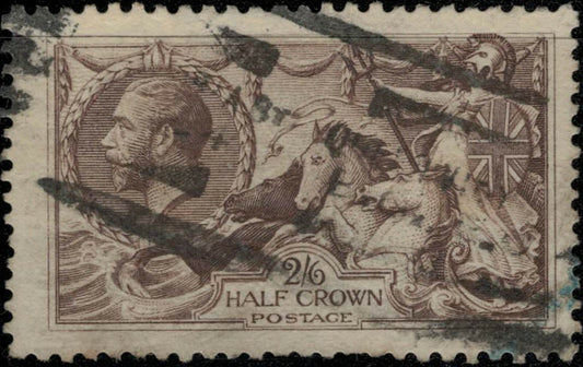 Great Britain 173 used 1913 2sh6p dark brown - Waterlow Seahorse ZAYIX 031922S30