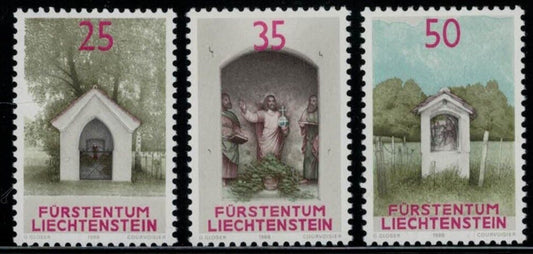 ZAYIX Liechtenstein 892-894 MNH Religion Roadside Shrines Saints 031822-S03