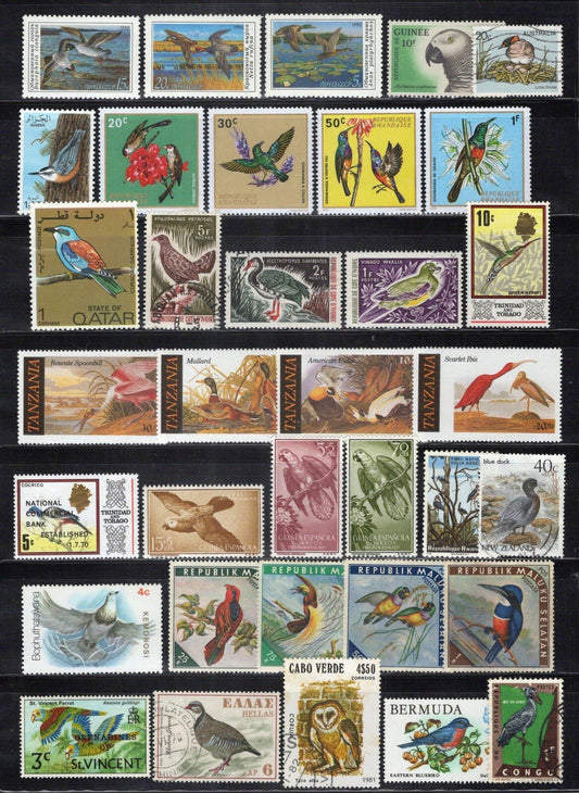 Bird Collection Mint Used Animals Owls Parrots Bluebirds ZAYIX 0124S0312
