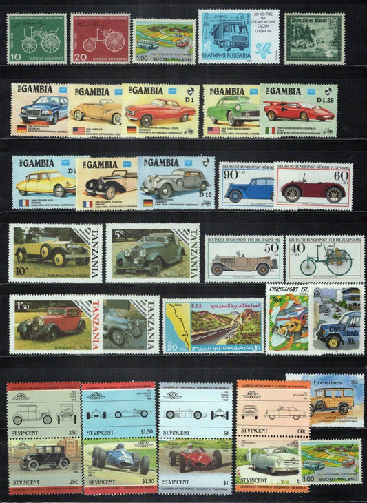 Automobiles Collection Most MNH Motor Vehicles Transportation ZAYIX 0124S0317