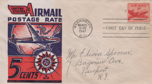 US C33-5 FDC Cachet Craft Ken Boll penciled address ZAYIX 101323USF25
