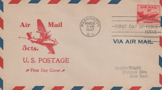 US C33 FDC designer unknown Air Mail 5cts. U.S. Postage ZAYIX 101323USF21