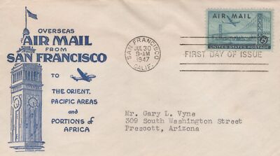US C36-1 FDC Anderson cachet Clocktower 25c air mail XXX ZAYIX 101323USF29
