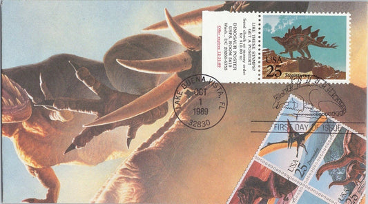 US 2424 FDC Dinosaurs - Dinosaur Stamp Poster Stegosaurus ZAYIX 060922SM45