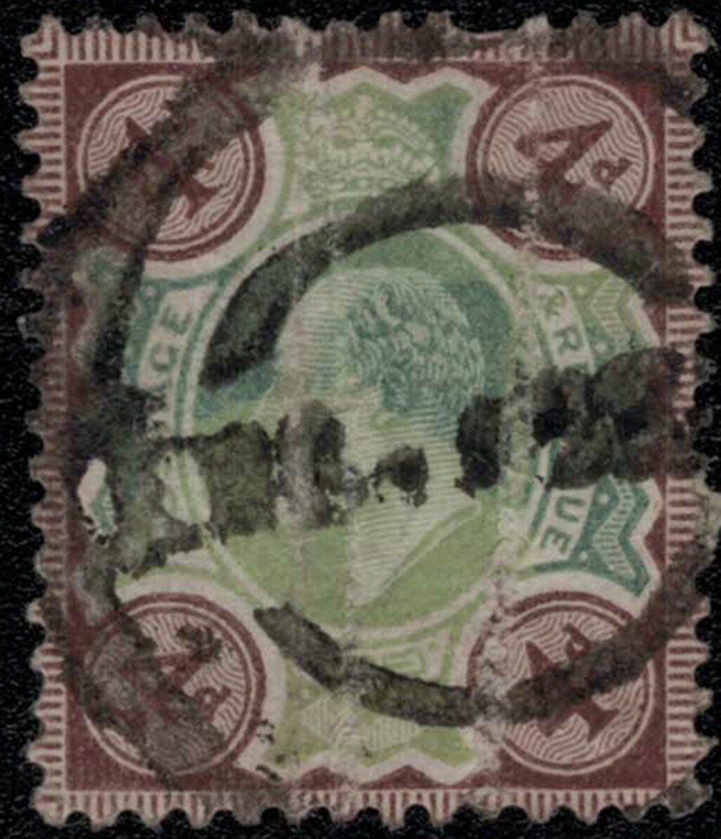 Great Britain 133 used 1902 4p gray brown & green Edward VII ZAYIX 031922S21