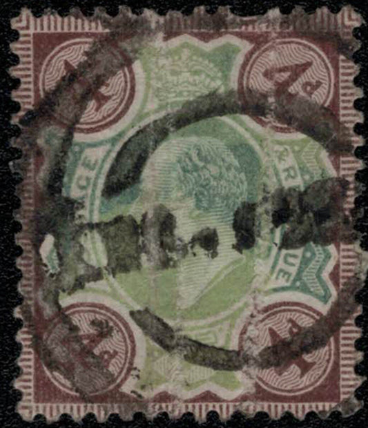Great Britain 133 used 1902 4p gray brown & green Edward VII ZAYIX 031922S21