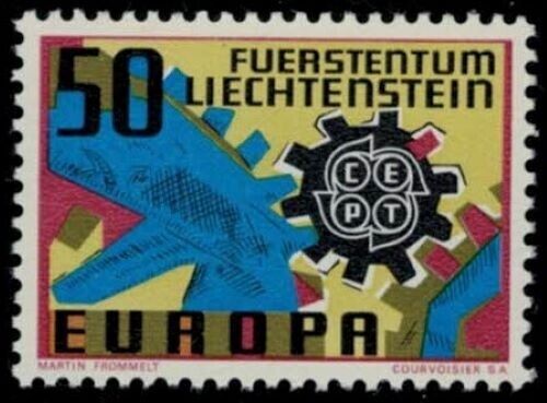 ZAYIX Liechtenstein 420 MNH Mechanical Gears - Europa CEPT 031622-S63