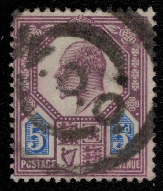 Great Britain 134 used 1902 5p dull purple & ultra Edward VII ZAYIX 031922S23