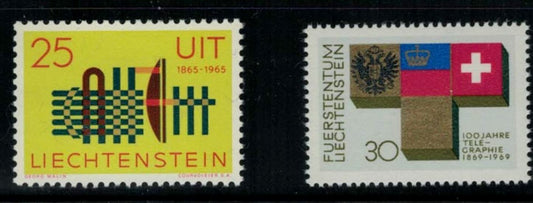 ZAYIX Liechtenstein 405, 461 MNH Communications Topicals 031822-S18