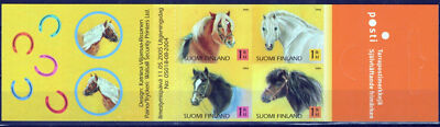 Finland 1239 MNH Horses Complete Booklet Pane Finnhorse Zayix Stamps ZAYIX 0125M0152M