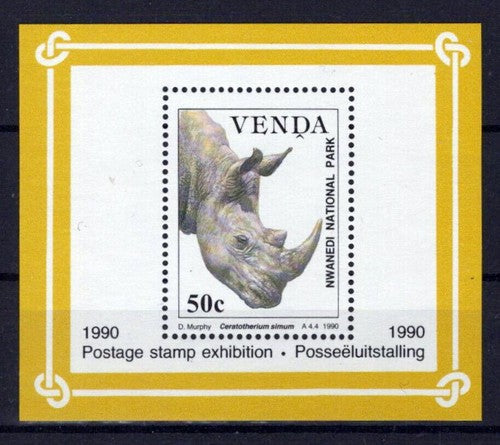 South Africa Venda 208a MNH Rhino Wildlife Conservation ZAYIX 0424S0080