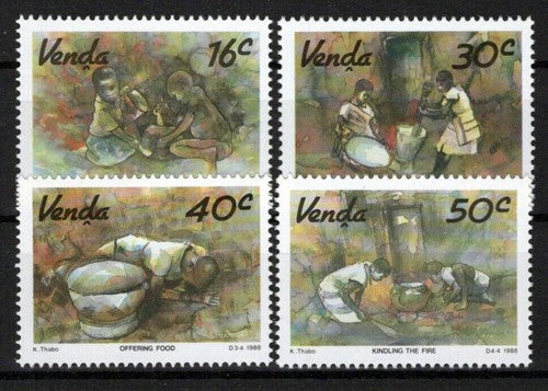 South Africa Venda 185-188 MNH Watercolors Kenneth Thabo ZAYIX 0424S0078M
