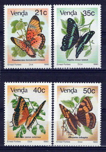 South Africa Venda 217-220 MNH Butterflies Insects Nature ZAYIX 0424S0086M