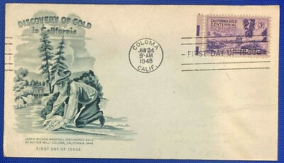 United States FDC 954 Artmaster Discovery of Gold California ZAYIX 010622SM107