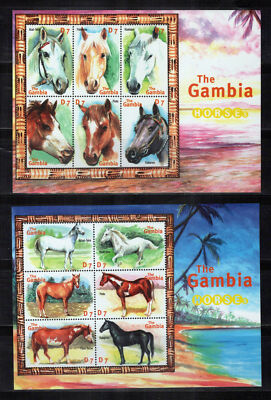 Gambia 2443-2444 MNH Wild Horses Pinto Palomino Paint Zayix Stamps 0125M0165