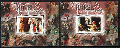 Gambia 2367-2368 MNH Horses Equine Paintings Horse In Art Zayix Stamps 0125M0166