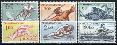 Czechoslovakia 897-902 MNH Sports Games Rowing Hockey Zayix Stamps 0425S0032